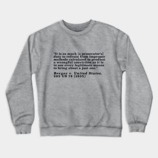 Berger v. United States Crewneck Sweatshirt